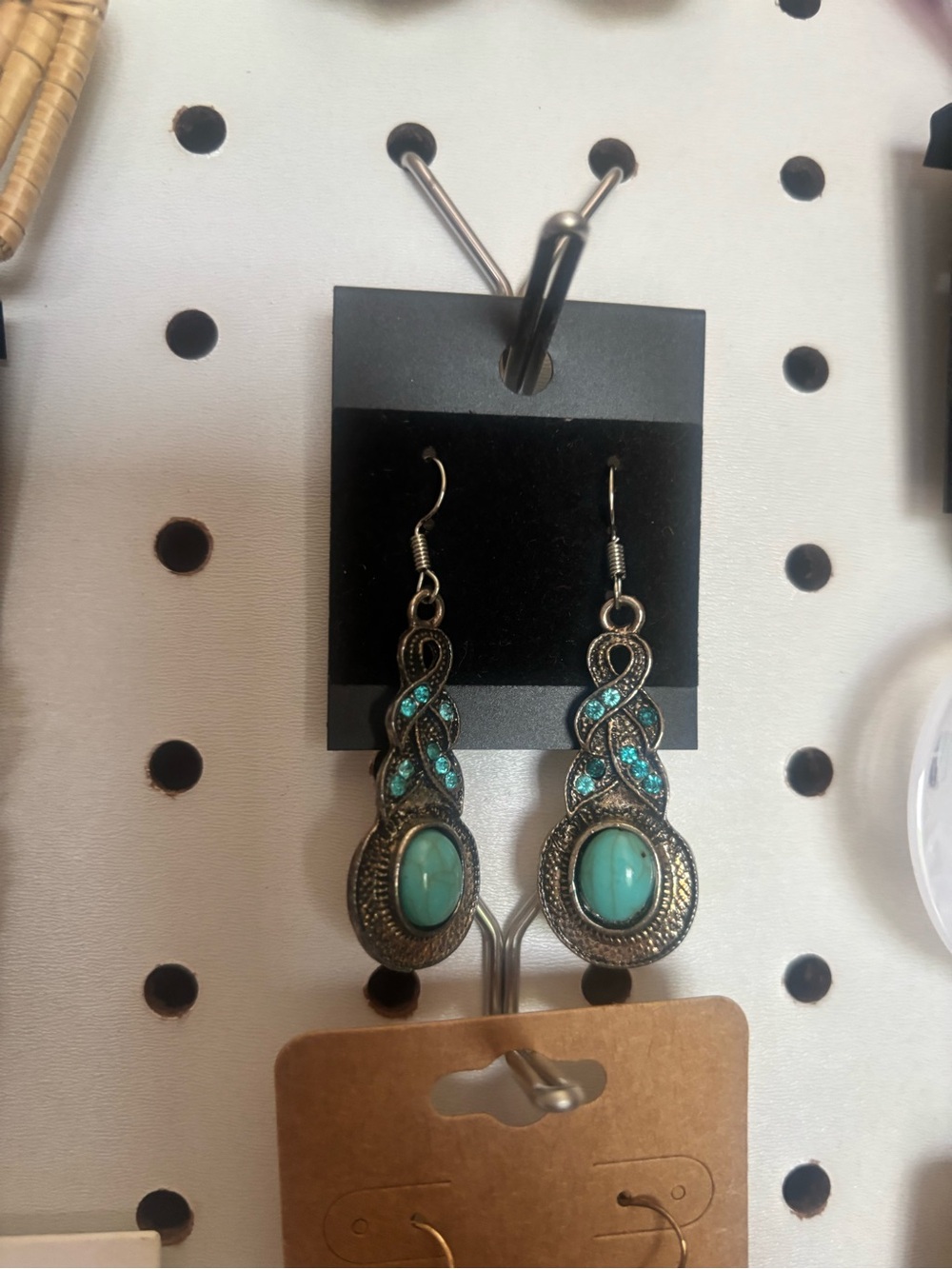 Turquoise Teardrop Dangle Earrings - Women Jewelry